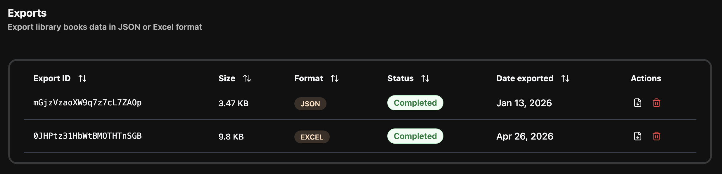 export library data demo image